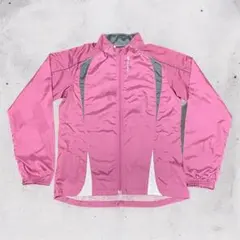 美品 ニューバランス ランニング ウィメンズ ナイロンジャケット ピンク グレー