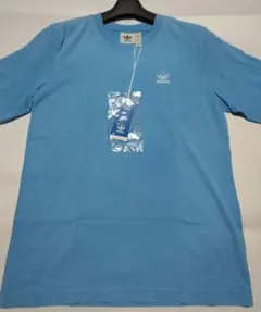 adidas トレフォイル Tシャツ ライトブルー　S