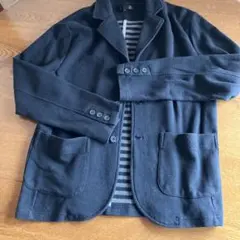 黒ジャケット ストライプインナー付き