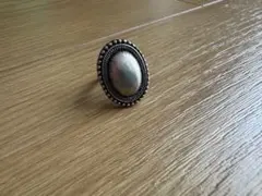 ビンテージ風オーバル型メタルリング インディアンジュエリー