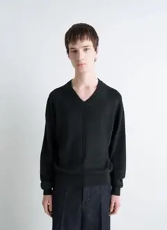 【美品】V NECK SWEATER ANTHRACITEのサムネイル