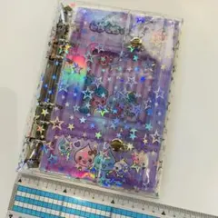 シール帳ホログラム 星模様 リングノート A5サイズ
