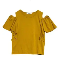 エムズエキサイト　肩あき フリルスリーブ 半袖カットソー　【美品】　M
