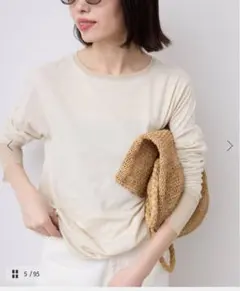 イエナ　レイヤードスリーブロングtシャツベージュ系のサムネイル
