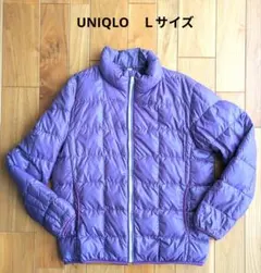 ユニクロ　プレミアムダウンジャケット　Ｌサイズ　パープル　メンズ