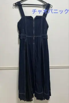 Ciaopanic デニムプリーツジャンパースカート　ワンピース　ロング