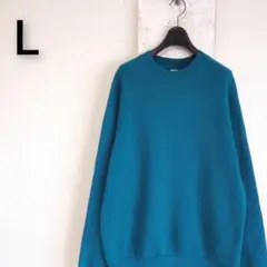 USA製　古着　フルーツオブザルーム　スウェット　ラグランスリーブ　ブルー L