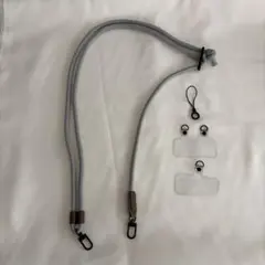エレコム　スマホショルダーストラップ グレー