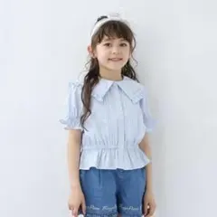 メゾピアノ　セーラー　襟　フリル　ブラウス