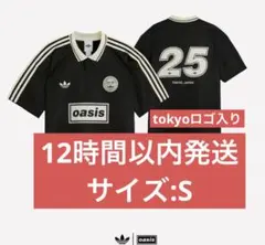 日本限定 adidas×Oasis LIVE ‘25 Black S ロゴ入り