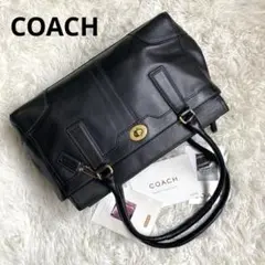 COACH 黒 オールドコーチ ミニボストン フラップ 革 グラブタンレザー 美品 COACH オールドコーチ ミニボストン グラブタンレザー 黒