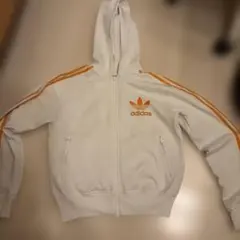 adidas トレフォイル ジップアップパーカー ホワイト