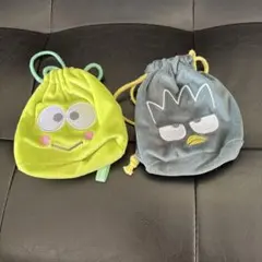 ケロケロケロッピとバットバツ丸くんガチャガチャのポーチセットサンリオ