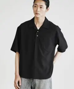WYM WASHER H/S SKIPPER SHIRT ブラック Sサイズのサムネイル