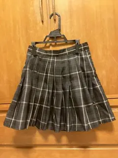 グレー系チェック プリーツスカート