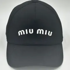 miu miu ベースボールキャップ ブラック S - メルカリ