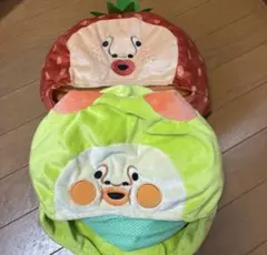 ★タグ付き★ こびとづかん　なりきり帽子　イチゴクレナイ　スモモノウチ