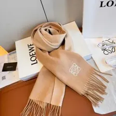 ロエベ　アナグラム刺繍　カシミヤマフラー