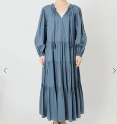 Spick&Span ボイルティアードワンピース　ブルー　38 Spick&Span ボイルティアードワンピース ブルー 38 - メルカリ