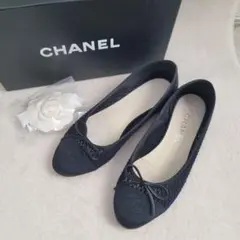 CHANEL♡シャネル バレエシューズ ココマーク フラット メッシュ 箱付きのサムネイル