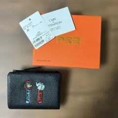 美品☆PEZ×ear 本革 コラボ 三つ折りがま口財布 - メルカリ
