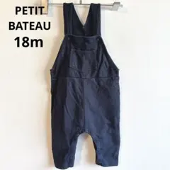6335PETIT BATEAUプチバトー【18m】サロペット　ロンパース　紺