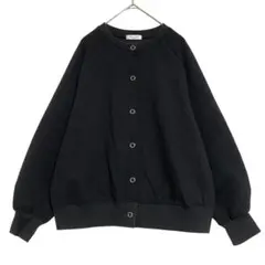 エシーム　スナップボタン ニットカーディガン　黒　M