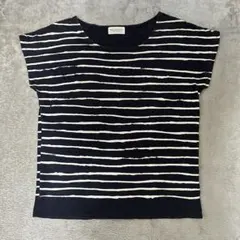 ユナイテッドアローズ UNITEDARROWS ボーダー 半袖Tシャツ ネイビーのサムネイル