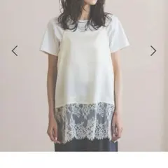 新品　GLOBAL WORK サテンレースキャミ　 オフホワイト　(Lサイズ)