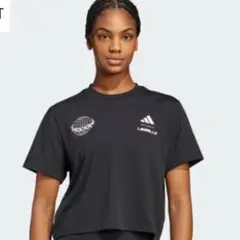 新品　アディダス　レズミルズ チーム グラフィック半袖Tシャツ　L　ブラック