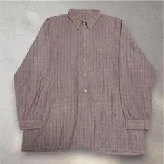 60s 70s ユーロヴィンテージ　チェックシャツ　コットン　グランパシャツ