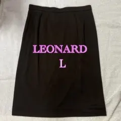 LEONARD 黒 タイトスカート Lのサムネイル
