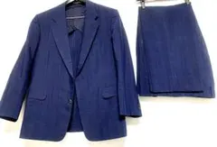 激安　ネイビー チェック柄 ビジネススーツ セットアップ