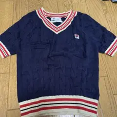 FILA SLY コラボ Vネック ニット 半袖 トップス