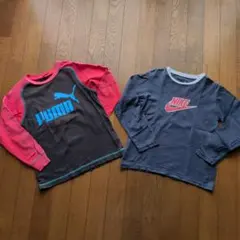 PUMAとNIKEの長袖カットソー2枚セット