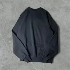 80s USA製 JERZEES 無地 ブランク スウェット L ブラック 黒