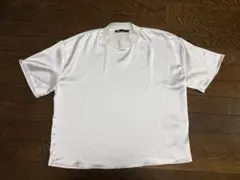 ZARA サテン半袖シャツ ホワイト Sのサムネイル