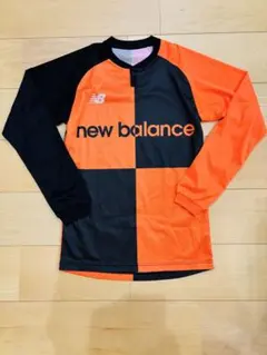 【美品】New Balance サッカー ピステ 長袖 ブラック オレンジ S