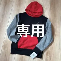 専用　Jordan フード付きパーカー 黒/赤/グレー
