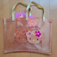 日焼けキティ　PVCトートバッグ　2つセット