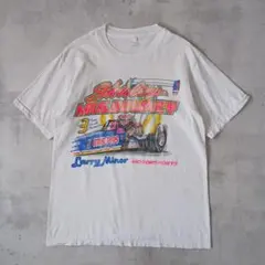 90s USA製　Shirley Muldowney　 レーシング Tシャツ　白のサムネイル