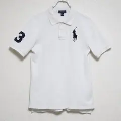 ポロラルフローレン　ポロシャツ　ホワイト　ビッグポニー　L 14-16