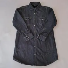 しまむら CLOSSHIクロッシー　デニムジャケットМ チュニック丈 体型カバー