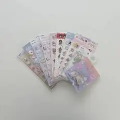 セリア 立体シール まとめ売り ウォーター ぷくぷく もんちっち ほっぺちゃん