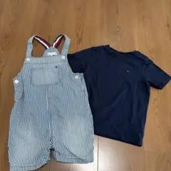 トミーヒルフィガー　オーバーオール　Tシャツ　2枚セット
