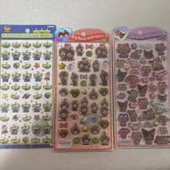 キャラクターシールセット 日焼けきてぃ　ボンドロミニ　うるちゅる　もんちっち