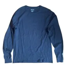 Champion チャンピオン ロングT L ブラック 腕元ロゴパッチ