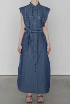 HYKE ハイクCHAMBRAY GATHERED DRESS 1サイズ ワンピ - メルカリ