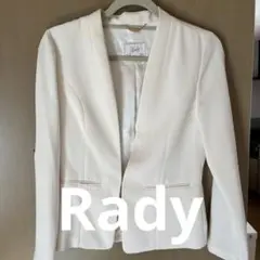 Rady ホワイト ノーカラージャケット