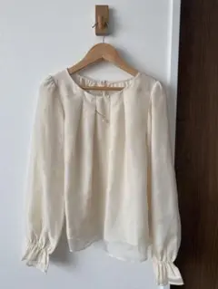 【プロポーションボディドレッシング】アイボリー 長袖ブラウス Mのサムネイル